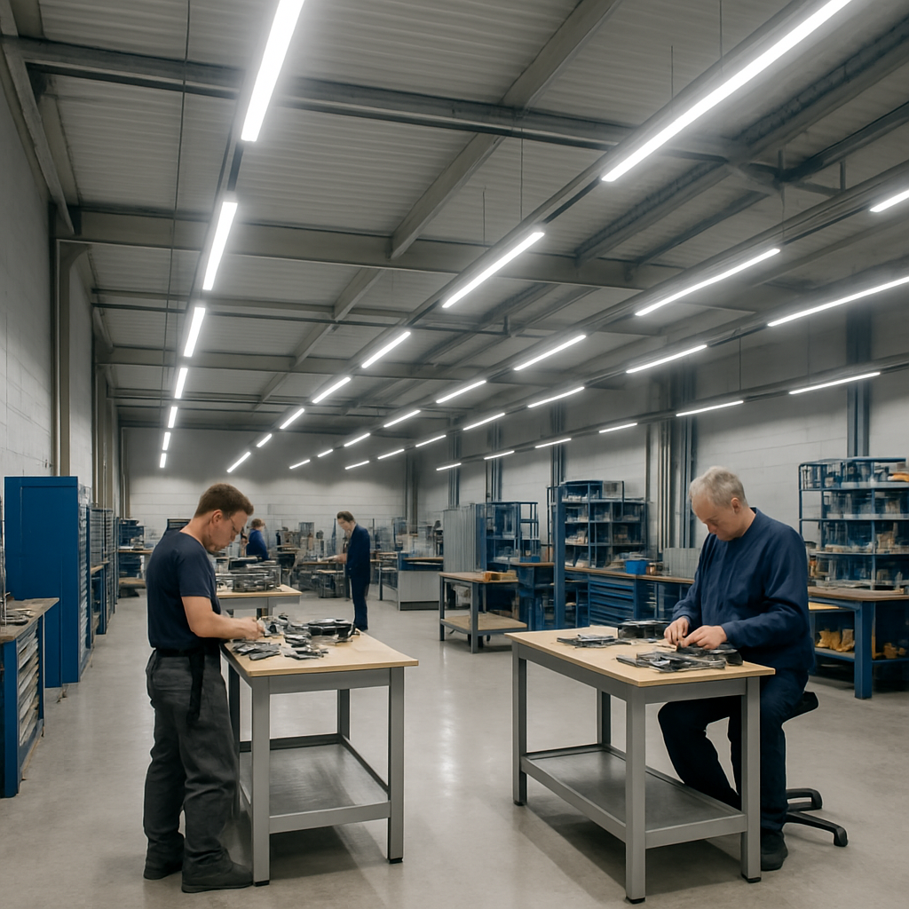 Site professionnel éclairé en LED